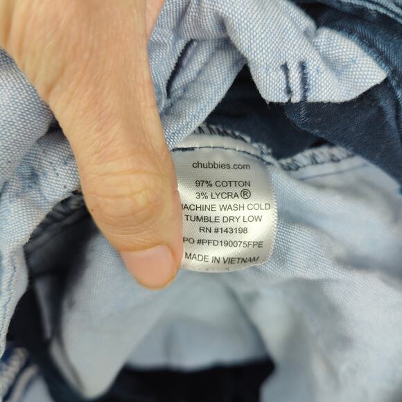 Chubbies Chino Shorts Mens 35 Navy Blue Cotton 7" Inseam Surf Preppy - Picture 7 of 10